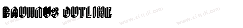 Bauhaus Outline字体转换